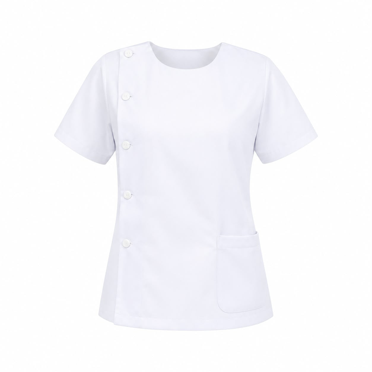 White Uniform Blouse for Female (Round Neck Style)
