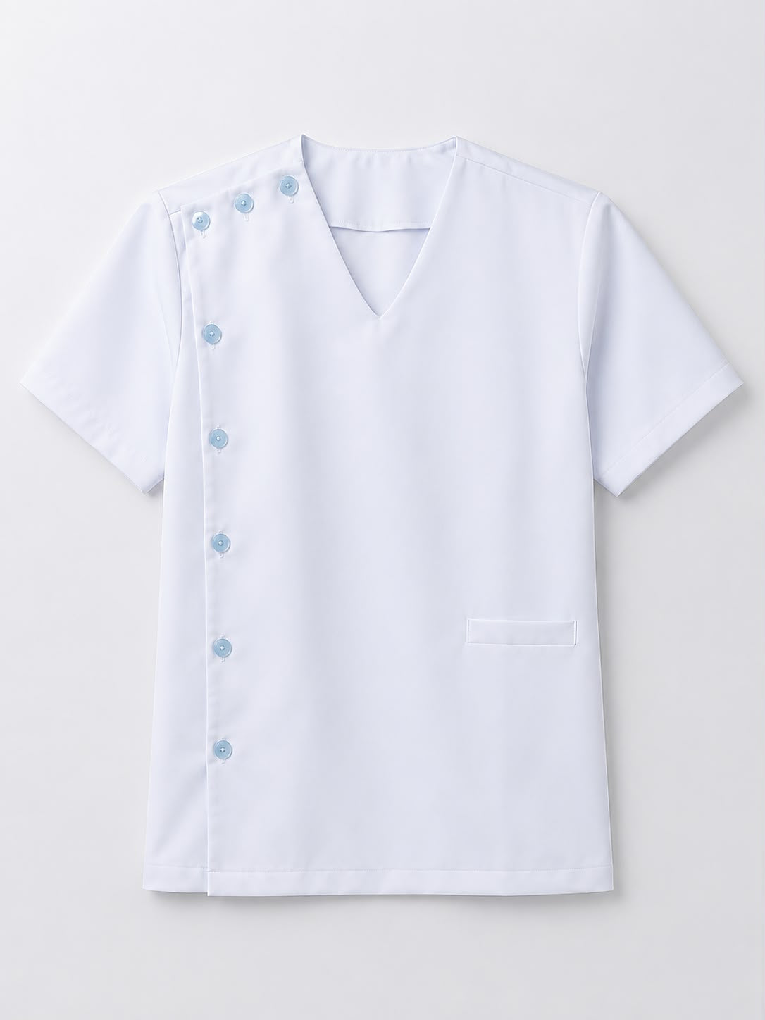 White Uniform Polo for Male (V-Neck Style)