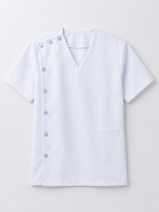 White Uniform Polo for Male (V-Neck Style)