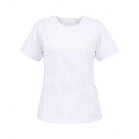 White Uniform Blouse for Female (Round Neck Style)