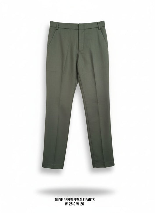 Olive Green Female Pants