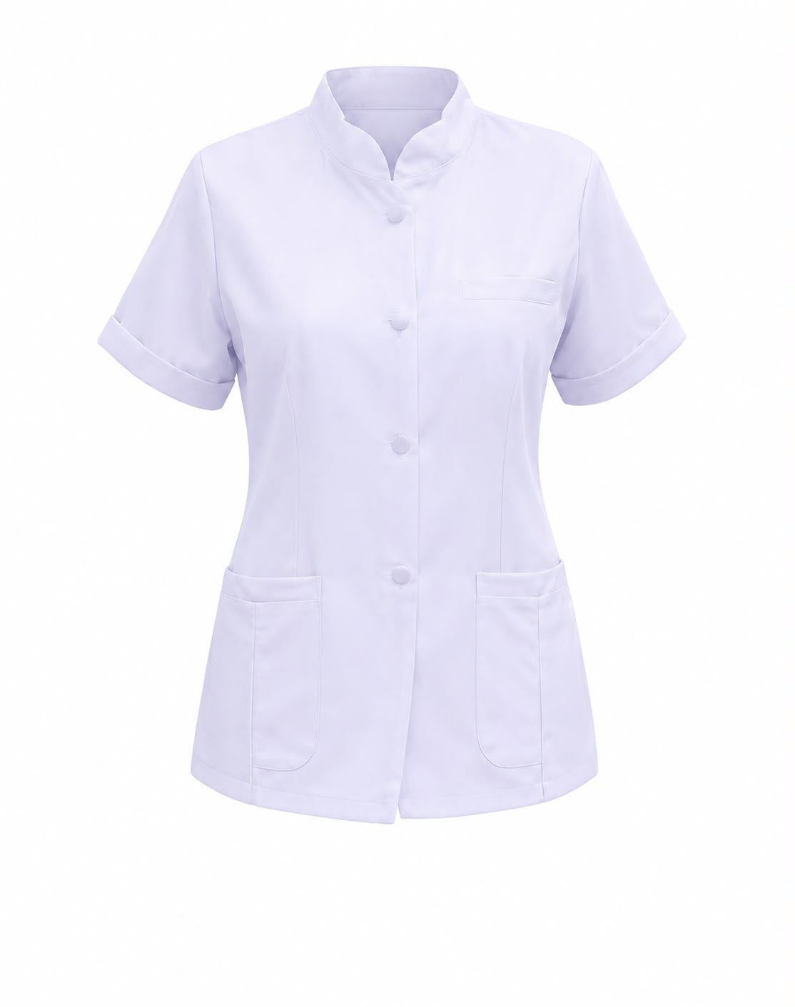 White Uniform Blouse for Female (Chinese Collar Style)