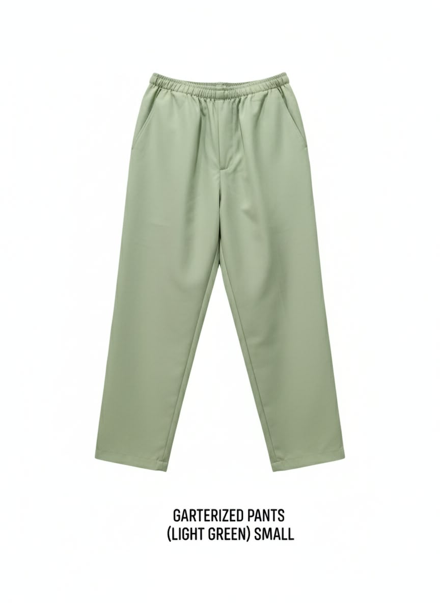 Garterized Pants (Light Green)