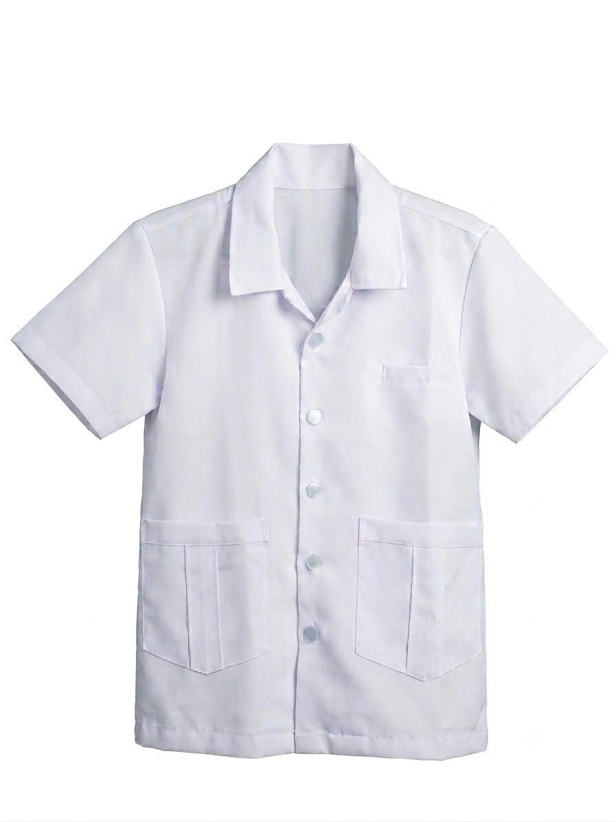White Uniform Polo for Male (Trubenized Collar Style)