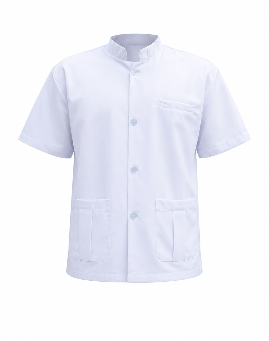 White Uniform Polo for Male (Chinese Collar Style)